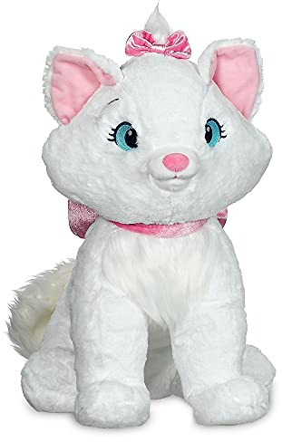 Disney Store Official Marie Large Soft Plush Toy, The Aristocats, 45cm/17, Cuddly Toy with Fluffy Hair and Tail, Collar and Bow Detail, Suitable for All Ages