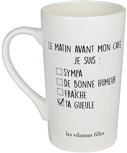 Les Vilaines Filles Le Studio Tall Tasse Blanc