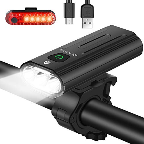 Nestling® Bike Light Set,3000 Lumens USB Rechargeable Bicycle Lights,5 Modes Waterproof LED Headlight Mountain Bike Light, Cycling Front Light & Rear Light