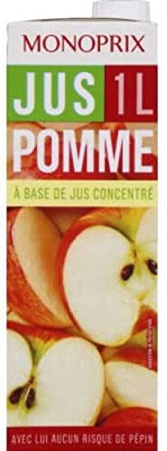 Monoprix Jus de pomme à base de jus concentré - La brique de 1 l
