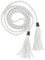 Ayliss Women Tassel Braided Waist Belt Skinny Woven Belt for Dress, White, One Size