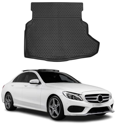 Kofferraummatte Kofferraumwanne für Mercedes C Klasse W205 2014-2021 Gummi TPE