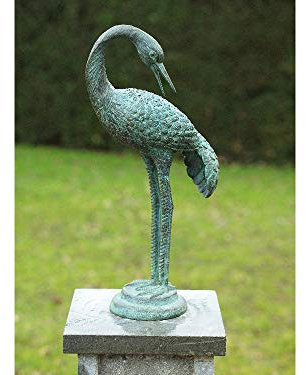 Thermobrass Bronzeskulptur Kleiner Kranich