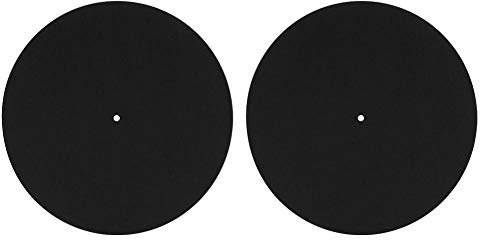Plattenspieler-Plattenteller-Matte, 2 STÜCKE 12-Zoll-Anti-Rutsch-Stoß-beständige Audiophile Silikonkautschuk-Schallplattenmatte für LP-Schallplattenspieler