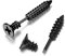 LEEQ 1 Paar Frauen Punk Edelstahl Schraube Ohrstecker Ohrringe Schmuck schwarz