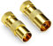 deleyCON 2 Piezas Sat Adaptador de Cable como un Conjunto - F-Enchufe a 1x Enchufe de Antena y 1x Toma de Antena Coaxial Conector de Antena de Acoplamiento para Cable Coaxial Cable de Antena