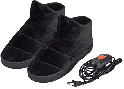 ZY123 Zapatillas calefactables, Zapatos calefactores Antideslizantes Calentador de pies Interior Calzado Calefactor eléctrico Almohadilla para los pies para Mantener los pies Calientes