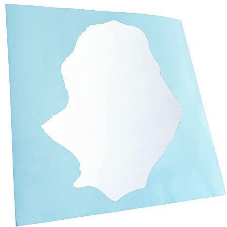 Kiwistar - Autoaufkleber - Niue Umriss Kontur - mattweiss - 30x25cm - Heckscheibe Auto Aufkleber wetterfest für Kfz LKW Mofa Truck - Sticker außen selbstklebend Tuning Zubehör für Fenster Fahrzeug