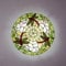 Libelle Schlafzimmer Deckenleuchte Tiffany Vintage Deckenlampe Esszimmer Retro Jugendstil Gang Beleuchtet Porch Light Corridor Leuchten Badezimmer Balkon Farbe Glas Lampenschirm E27 MAX 40W (40CM)