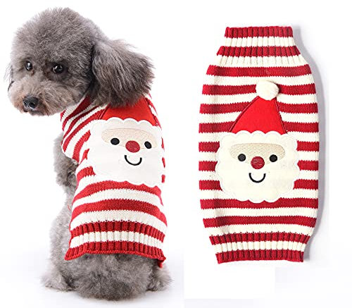 HRTTSY Weihnachten Hundepullover, Winter Warmer Hund Katze Pullover Kleidung Haustier Mantel Kostüm Welpenpullover Pullover Bekleidung für kleine mittelgroße Hunde Großer Hund Haustierpullover