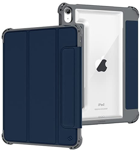 Fintie Hybrid Rugged Armor Hülle für iPad Air 11 Zoll M3 (2025)/M2 (2024), iPad Air 5 2022/4. Gen 2020 10,9 Zoll - Militär Fallgetestete Heavy Duty Schutzhülle Case mit Stifthalter, Blau