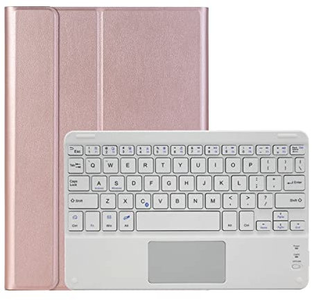CHSTLS Funda Teclado con Touchpad para Samsung Galaxy Tab S6 10.5 Pulgadas 2019 (Model: SM-T860 SM-T865 SM-T867), Carcasa Estuche con Magnético Teclado Bluetooth Inalámbrico - Oro Rosa