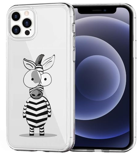 CoolGadget Motiv Hülle für iPhone 12 / iPhone 12 Pro - Motiv 04 Designhülle, Anti-Fingerprint, Slim Fit Schutzhülle mit Erhöhtem Kamerarand, Stoßfest, Kratzschutz
