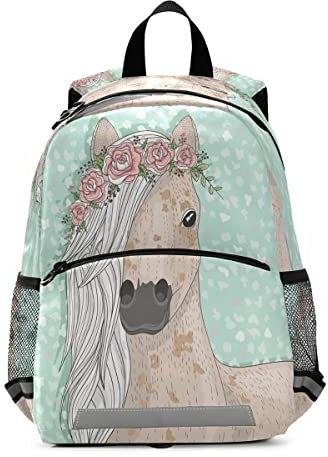 Kinder-Rucksack, Pferd, schöne Haare, Kindergarten, Schultasche für Kleinkinder, Mädchen, Jungen, mehrfarbig, Einheitsgröße, Kinderrucksack