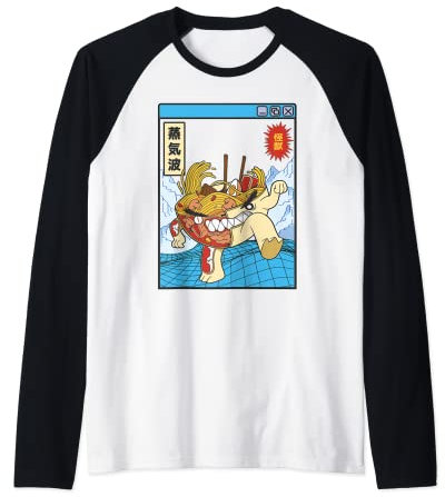 Angry Ramen Schale X-Ray Japan Style Otaku Anime Vaporwave Raglan