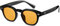 Gtand Unisex Vintage Retro Round Style Tinted Sunglasses For Men Women Fashion Circle Sun Glasses 46mm, C08 Black Frame/Orange Tinted Lens, 46 mm