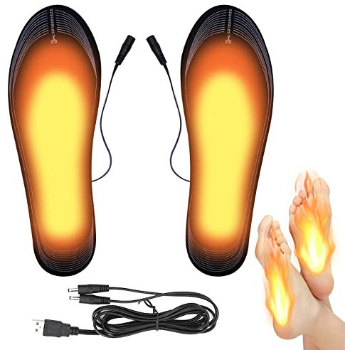 HASAIKA® Plantillas Calefactables, Lavable Plantilla calefactable cutable para la Caza de Invierno, Senderismo, esquí, Apto para Mujeres y Hombres (Talla 35-44)