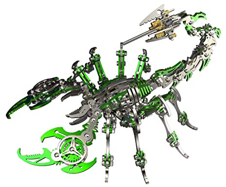 FANGZI 3D Metall Puzzle Skorpion König Kit - 200 Metall-Teile - Adventskalender 2022 - Puzzle für Erwachsene - Geschenk - Ornamente - Grün