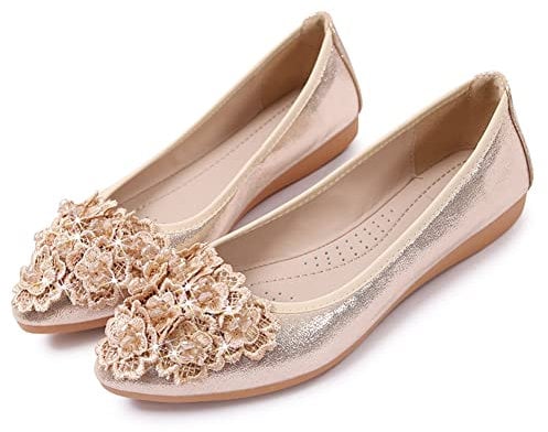Padgene Womens Fold up Pumps Roll up Shoes Foldable Ballet Flats, Portable Ladies Slip On Loafers Dolly Shoes for Ladies