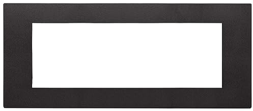 Vimar 30657.02 Linea placca 7 moduli, 20.85x8.8x1.04cm, nero