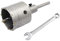 Broca para hormigón de 75 mm con broca SDS y adaptador de 110 mm, broca hueca de metal duro para paredes de ladrillo, hormigón y bloques de hormigón (75 mm + adaptador de 110 mm)