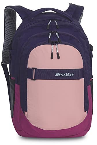Fabrizio Bestway Evolution Air Schulrucksack Daypack Backpack Rucksack Schulranzen 40177, Farbe:Dunkelblau/Rosa