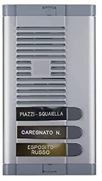 TARGHETTA citofono nera oro o argento 2 RIGHI TARGA 1,5x5,5 cm spesso 1mm circa PLASTICA RETRO ILLUMINABILE stampatello