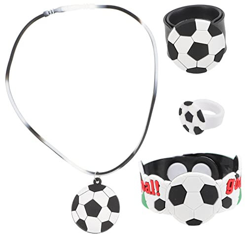 Garneck 1satz Kreatives Fußball Spielset Teiliges Mit Slap-armband Fußballhalskette Fußballbrooch Und Für Kindergeburtstage Und Fußballpartys Langlebig Und Hautfreundlich