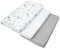 Medi Partners Spannbettlaken 60x120 3-Pack Baby Bettlaken Kinderbett Spannbetttuch 100% Baumwolle - Fitted Kinder Sheet Bettwäsche Babymatratze Schlafsack Babybett (Ozean-Weiß-Graue)