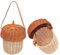 Pilzkorb, Rattan-Aufbewahrungskorb Für Kinder, Handgewebt, Dekorative Korbtasche in Eichelform, Für Jungen Und Mädchen, Fotografie-Requisiten(large handbag)
