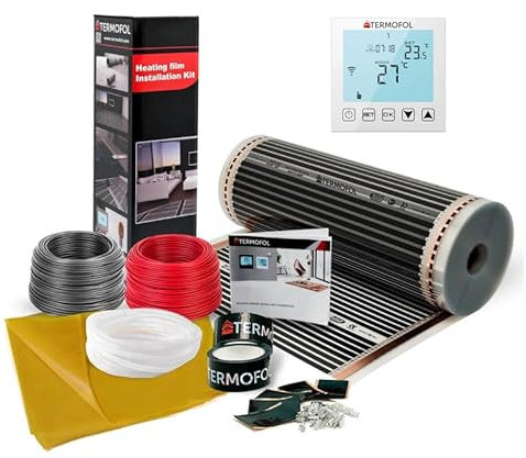 Komplettes Infrarot-Fußbodenheizung Heizfolien Set 140W/M²