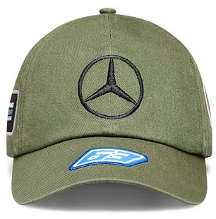 Mercedes AMG Petronas F1 - Offizieller Formel 1 Merchandise - Austin USA Grand Prix - George Russell 63 Vintage Find Badge Baseball Cap - Olivgrün, olivgrün, Einheitsgröße