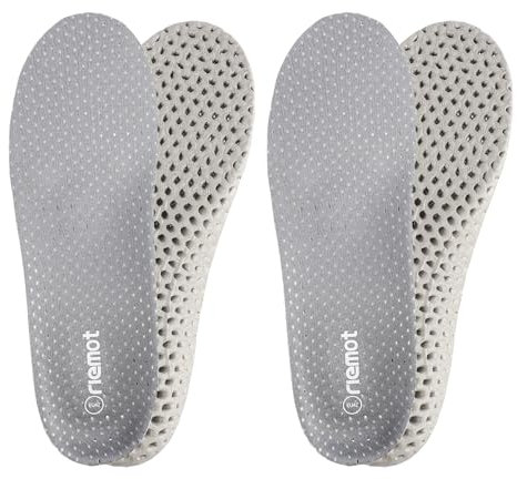 riemot 2 Paar Komforteinlegesohlen Herren Sport Einlegesohlen Dämpfung Schuheinlagen Atmungsaktiv und Schnell Trocknend Einlagen für Arbeitsschuhe, Sportschuhe, Wasserschuhe Aquaschuhe Grau EU45