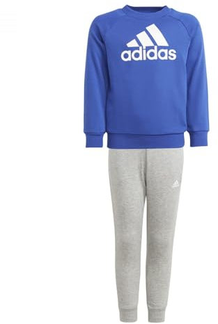 adidas Unisex Kinder Essentials Logo French Terry Jogger Set, semi lucid blue, 4-5 Years