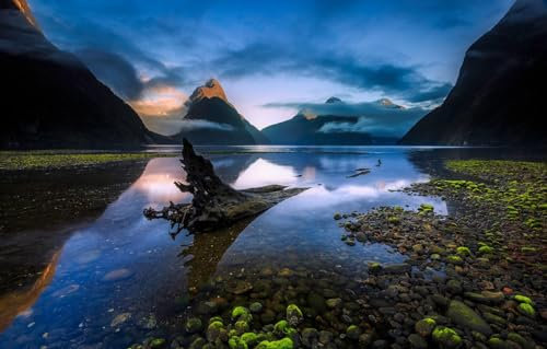 GUOHLOZ Jigsaw Puzzles for Adults 1500 Piece Jigsaw Puzzles for Adults Puzzle 1500 Pieces Jigsaws Gifts, New Zealand, South Island, Milford Sound, 87x57cm