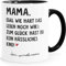 MoonWorks® Kaffee-Tasse - Mama Egal wie hart das Leben wird Mamatag Muttertag Geschenk 1 Kind weiß-innen-schwarz standard