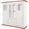 1a Direktimport Highboard Schrank Vitrine Mexico Weiß/Honig - Landhausstil - Pinie Massivholzmöbel