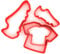 Just Cutters Football Cookie Cutters Shirt and Boot | Set of 4 Plastic Cutters for Baking, Fondant, Clay, Pastry, Icing, Jewellery (5CM + 8CM)