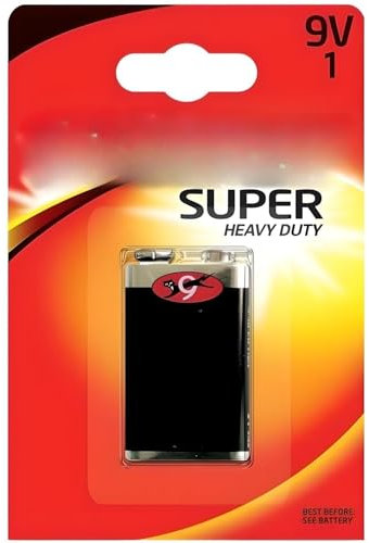 AMK® 9V Super Heavy Duty Battery Zinc 6LR61 PP3 LR22 MN1604 E-Block 9V Super Heavy Duty Battery Zinc 6LR61 PP3 LR22 MN1604 HR9V E-Block