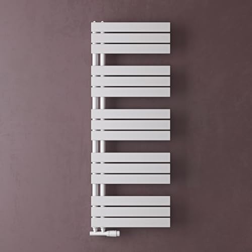 doporro Heizkörper Bad Handtuchheizkörper 131x50cm Weiß Badheizkörper | Badezimmer Badheizung Handtuchtrockner Handtuchwärmer Seitenanschluss, Effiziente Wärmeleitung, Nahtlose Schweißtechnik, FN