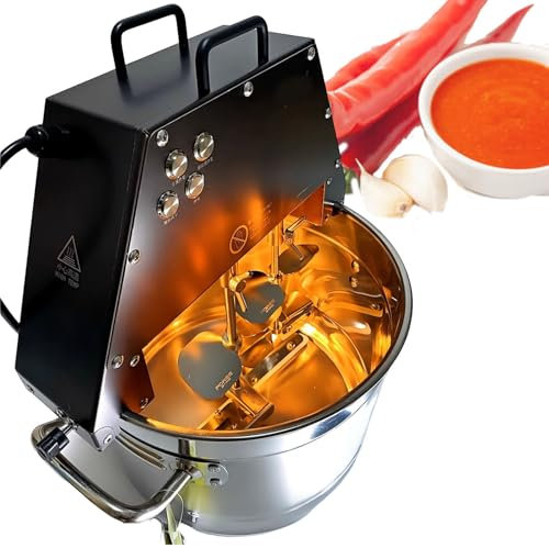Automatic Pan Stirrer, Stand Sauce Stirrer Mixer, Electric Self Stirring Pot, Stainless Steel Jam Stirrer, Commercial Food Processor, with Double Stirring Paddle & Auxiliary Fan,220V