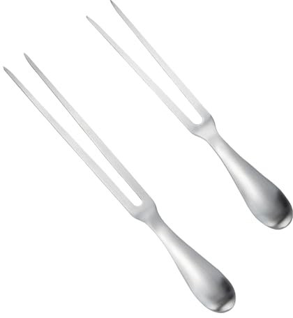 2 Pcs Meat Fork, Durable Stainless Steel Meat Fork with Ergonomic Handle, Meat Fork Carving, Anti-Slip Long Handle Meat Fork, for Home Cooking,Picnics,Parties,Camping,Kitchen