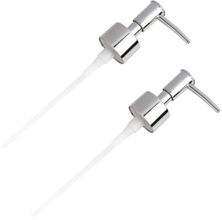 2 PCS Sapone in Acciaio Inossidabile Distributore di Emulsioni Pompa di Ricambio 28 mm, Finitura Spazzolata di Qualità, Compatibile con Bottiglie di Plastica, Vetro e Ceramica