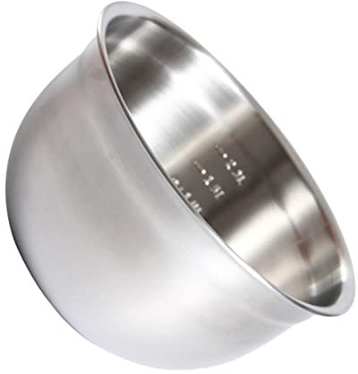 Warmhm Bol à Œufs Et Saladier En Acier Inoxydable Satiné 2,6 l Graduations, Bol Mélangeur Profond 20 Cm, Récipient Cuisine Polyvalent Pour Maison Et Restaurant