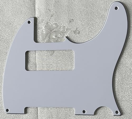 Plektrumschutz für Fender Esquire Telecaster 5-Loch P90 Stil Gitarre Schlagbrett Schlagplatte (3-lagig, weiß)