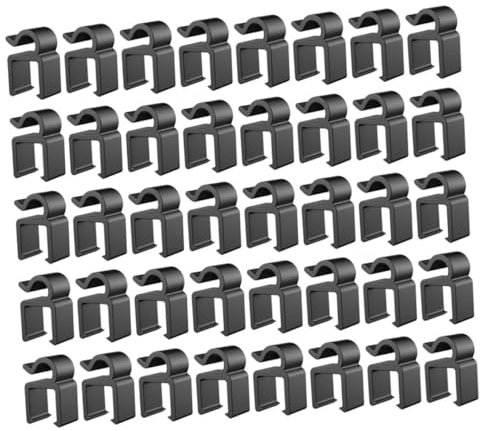 KAILIKETIY 40pcs Cable Clips for Microphone Stand Plastic Mic Clips Cord Holders Cable Organizer for Mic Holder for Cellphone Stand