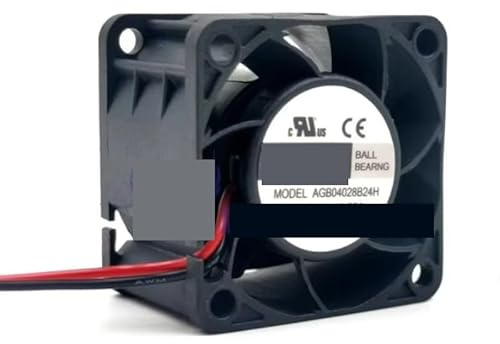 ZYJOZMD Ventilador de refrigeración para Servidor Crown AGB04028B24H, 24 V CC, 0,20 A, 40 x 28 mm, 2 Cables
