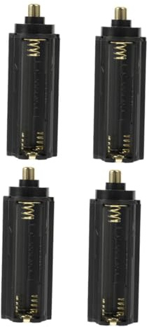 Angoily 4pcs DIY Black Aaa Battery Holder Box for Flashlight Reliable Battery Container Case for Projects Easy Installation and Removal for Electronics