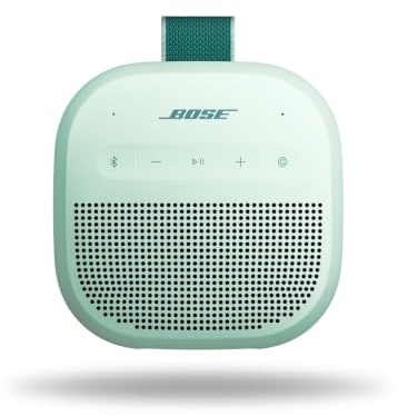 Bose Tragbarer SoundLink Micro Lautsprecher (2. Gen.), kabelloser Außen-Lautsprecher mit bis zu 12 Stunden Akkulaufzeit, wasserdicht und staubdicht, Tautropfen-Minze - Limited Edition