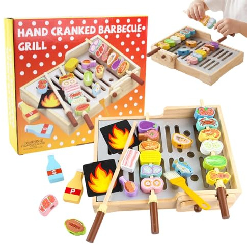 Barbecue Jouet De Simulation Réaliste En Bois